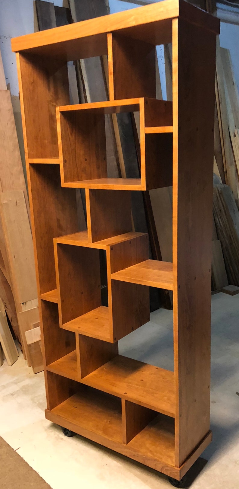 Bookcase Or Room Divider Cherry Shadowbox Image 0