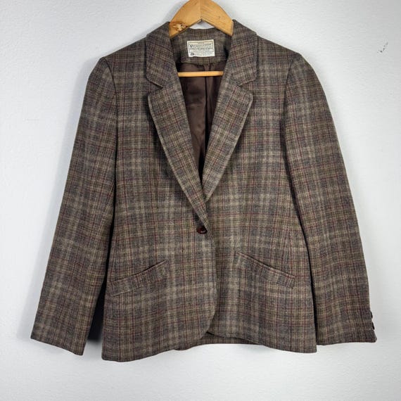 Pendleton VTG Wool Plaid Womens Brown Classic Aca… - image 1