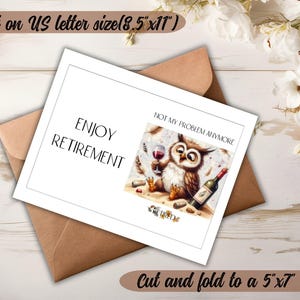 Printable Retirement Card | Retirement Card for teacher | Retirement for Nurse | Retirement for Police