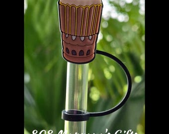 Hawaii Edition Hawaiian Hula Drum (Pahu) Straw Toppers (Starbucks, Yeti and Stanley Straws)