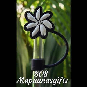 Hawaii Edition Tiare Flower Straw Toppers