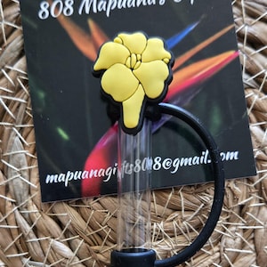 Hawaii Edition Puakenikeni Flower Straw Topper