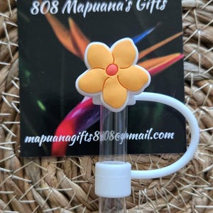 Hawaii Edition Puakenikeni Flower Straw Topper