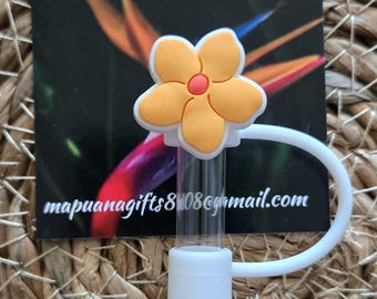 Hawaii Edition Puakenikeni Flower Straw Topper