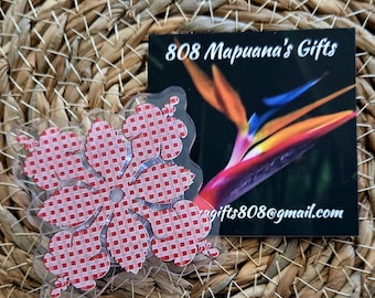 Hawaii Edition Hawaiian Red Palaka Hibiscus Flower Phone Gripper