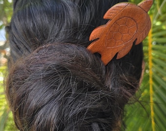 Hawaii Kine Honu Wood Hair Stick
