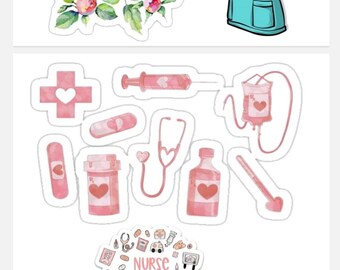Nursing and general health stickers, easy to print to decorate any physical item