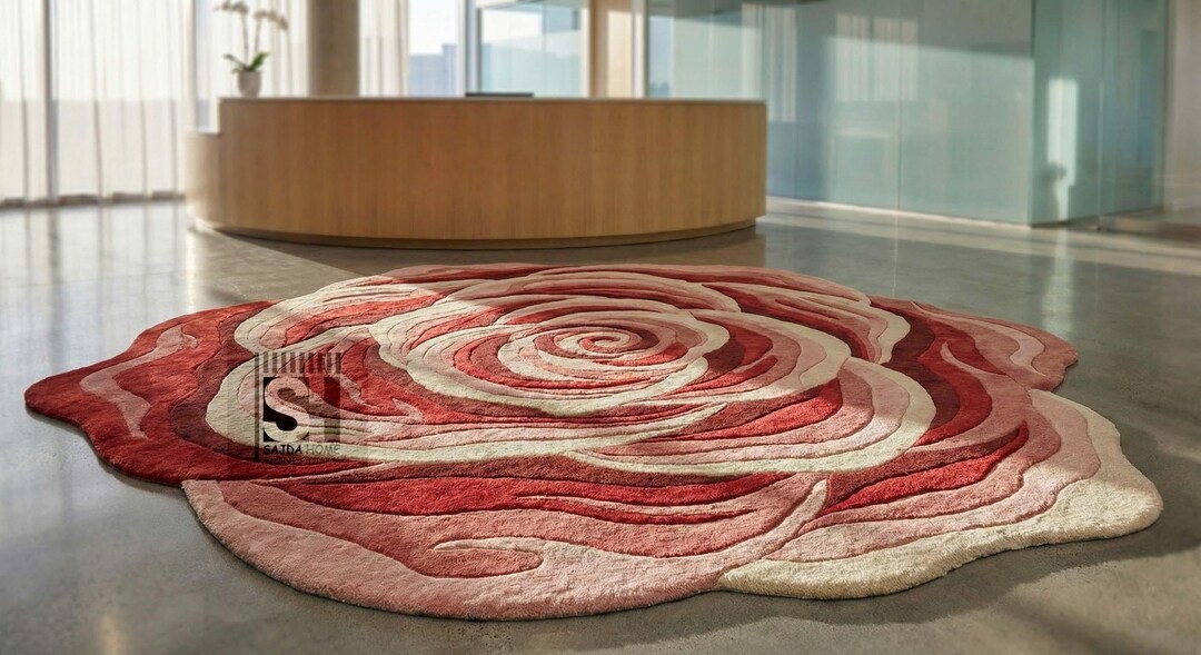 Hand-tufted 3D Sculpted Rose Bloom Area Rug - Etsy