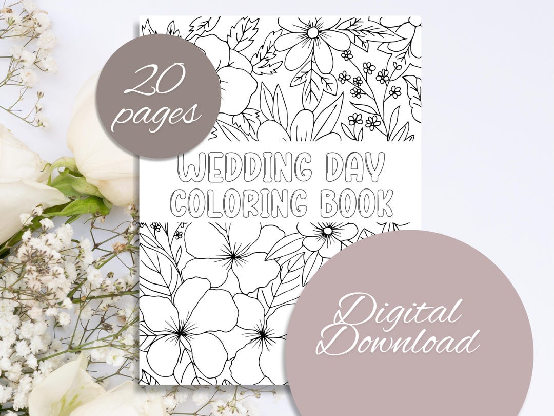Wedding Coloring Book for Kids: Reception Activity Book (PDF ...