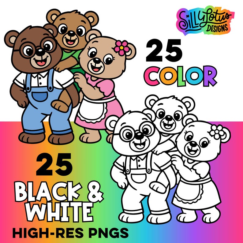 Goldilocks and the Three Bears Clipart | Fairy Tales | Nursery Rhymes ...