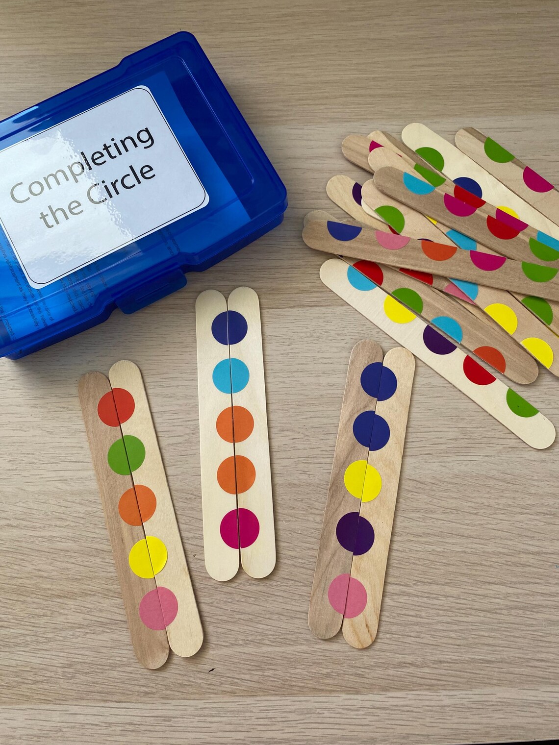 Geometric Circle Matching Game: Kids Learning Activity - Etsy