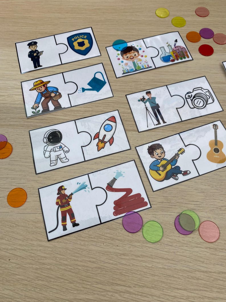 Community Helpers Matching Game – Preschool Learning Activity ...