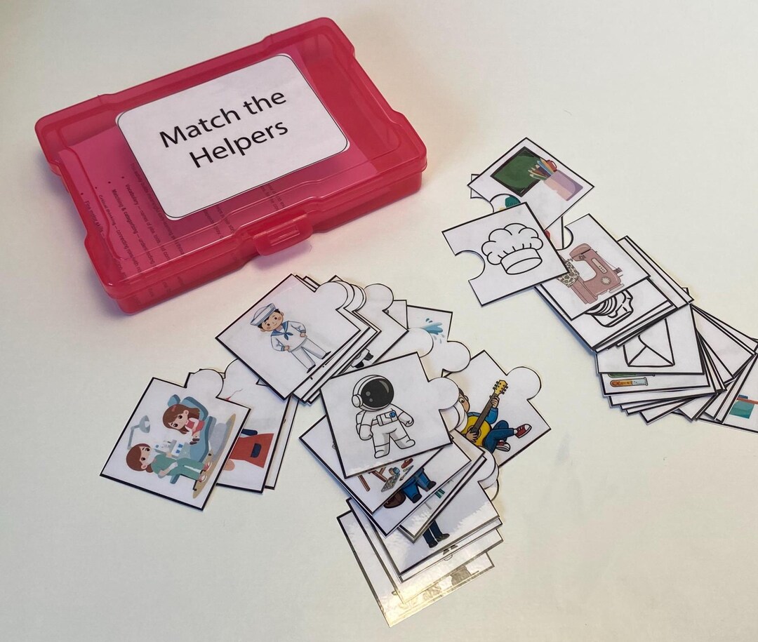 Community Helpers Matching Game – Preschool Learning Activity ...