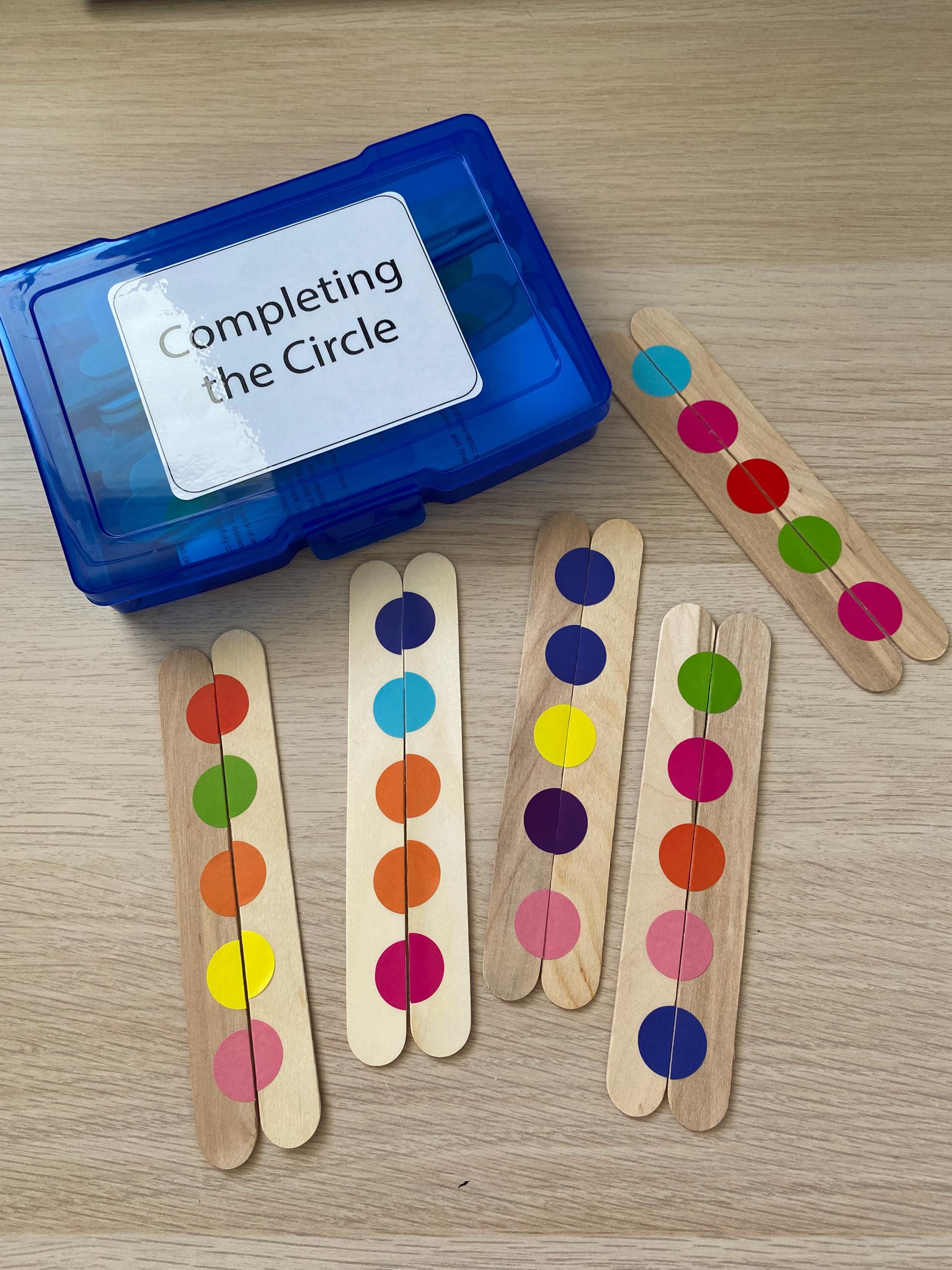 Geometric Circle Matching Game: Kids Learning Activity - Etsy