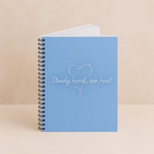 Carnet de notes à spirales Mindful Blue Journal avec citation pour les mamans, réflexion quotidienne, cadeau pour elle, indispensable pour étudier et écrire