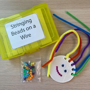 Stringing Beads on a Wire: Fine Motor Skills Activity
