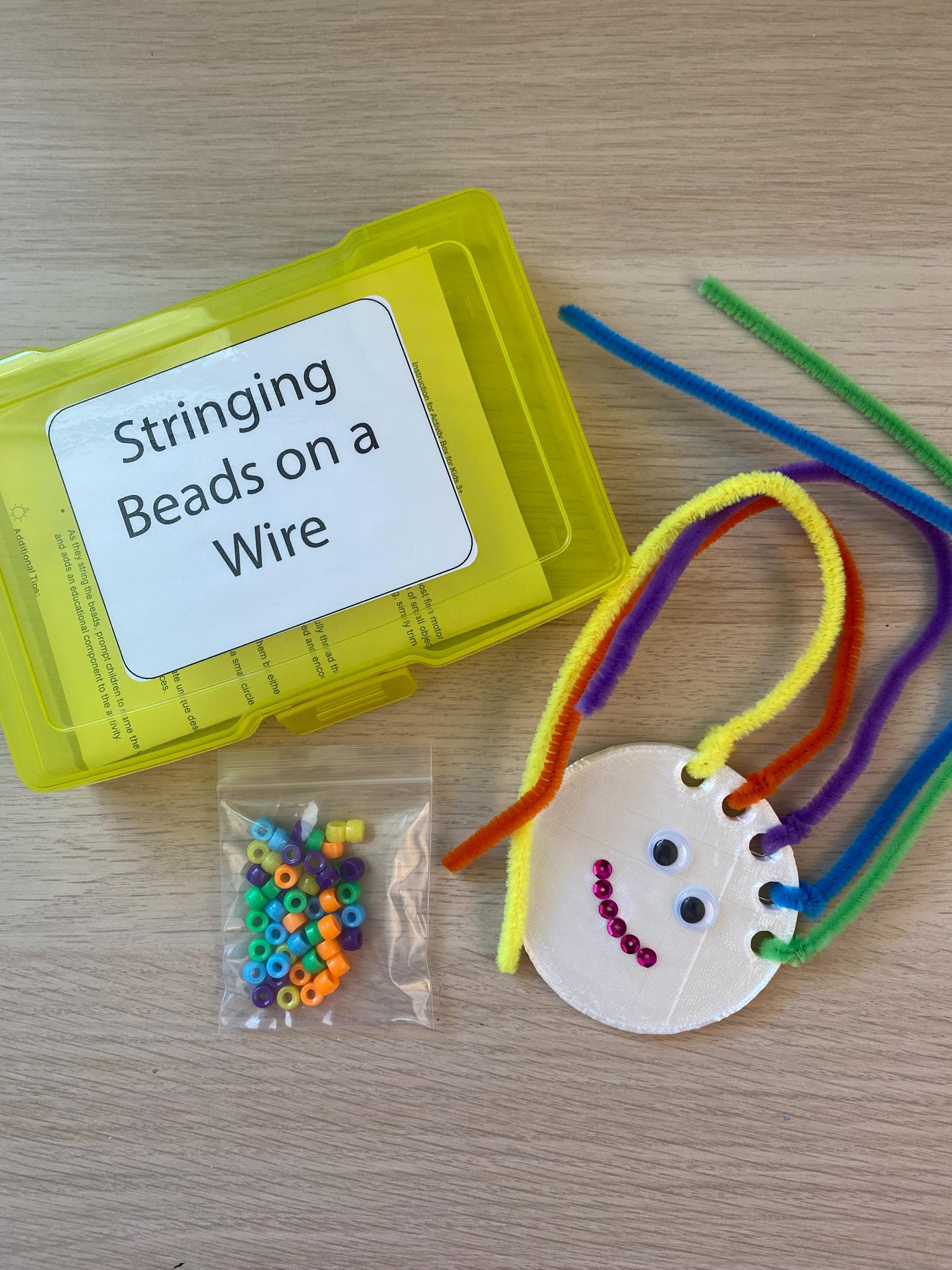 Stringing Beads on a Wire Toy Fine Motor Skills Toys