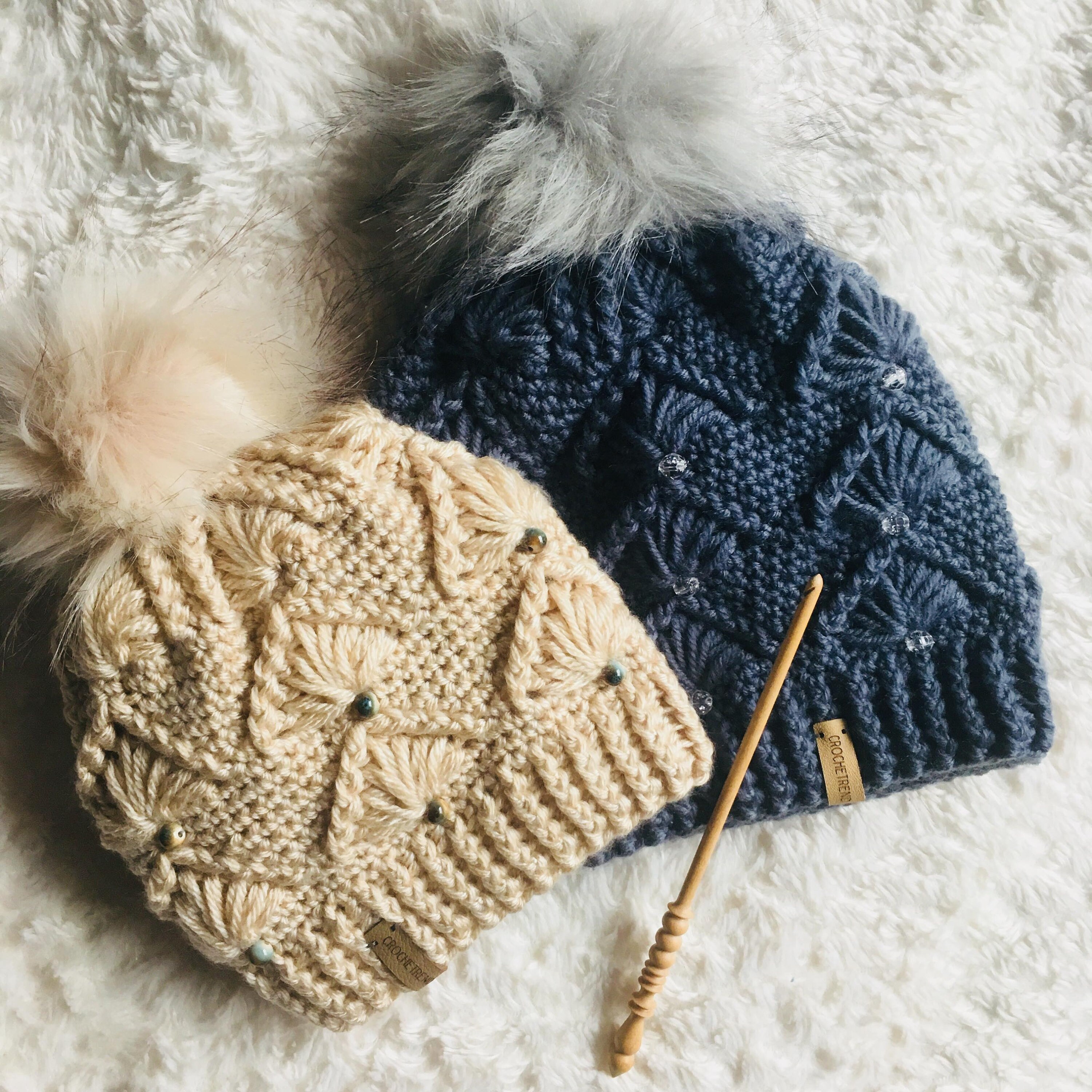 Diamonds and Pearls Hat Crochet Pattern 