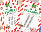 Elf Letter, Elf Arrival Letter, Elf Return Letter, Elf Welcome Christmas Letter, Goodbye Christmas Letter