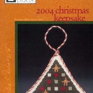 Christmas Tree Keepsake Ornament Cross Stitch Kit Patten, Heart in Hand, Aida, Thread, Vintage, Easy Beginner