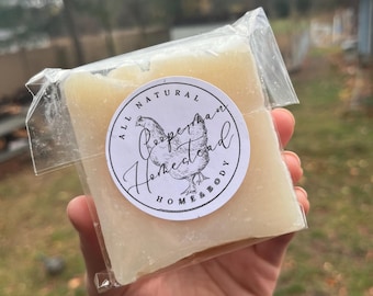 Tallow Shampoo and Body Soap Bar: Grassfed Suet, Nontoxic, Unscented