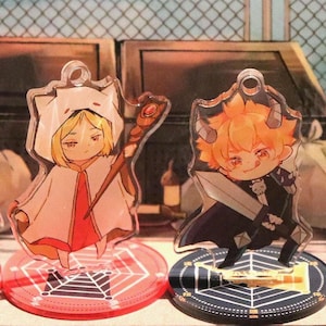 Haikyuu:  Acrylic Stand and Keychain 2-in-1 (HQ, Volleyball boys, Kenma, Kuroo, Kageyama, Hinata, Tsukki)