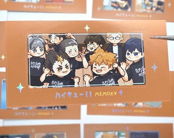 Pegatinas holográficas de vinilo con el emoticono Haikyuu Vol. 2: Combo de miniescenario de anime/ Voleibolistas