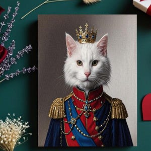 Custom Royal Pet Portrait, Renaissance Cat Painting, Pet Lovers Gift, Royal Dog Portraits Regal Pet Portrait Gift for Dog, Gift for Cat