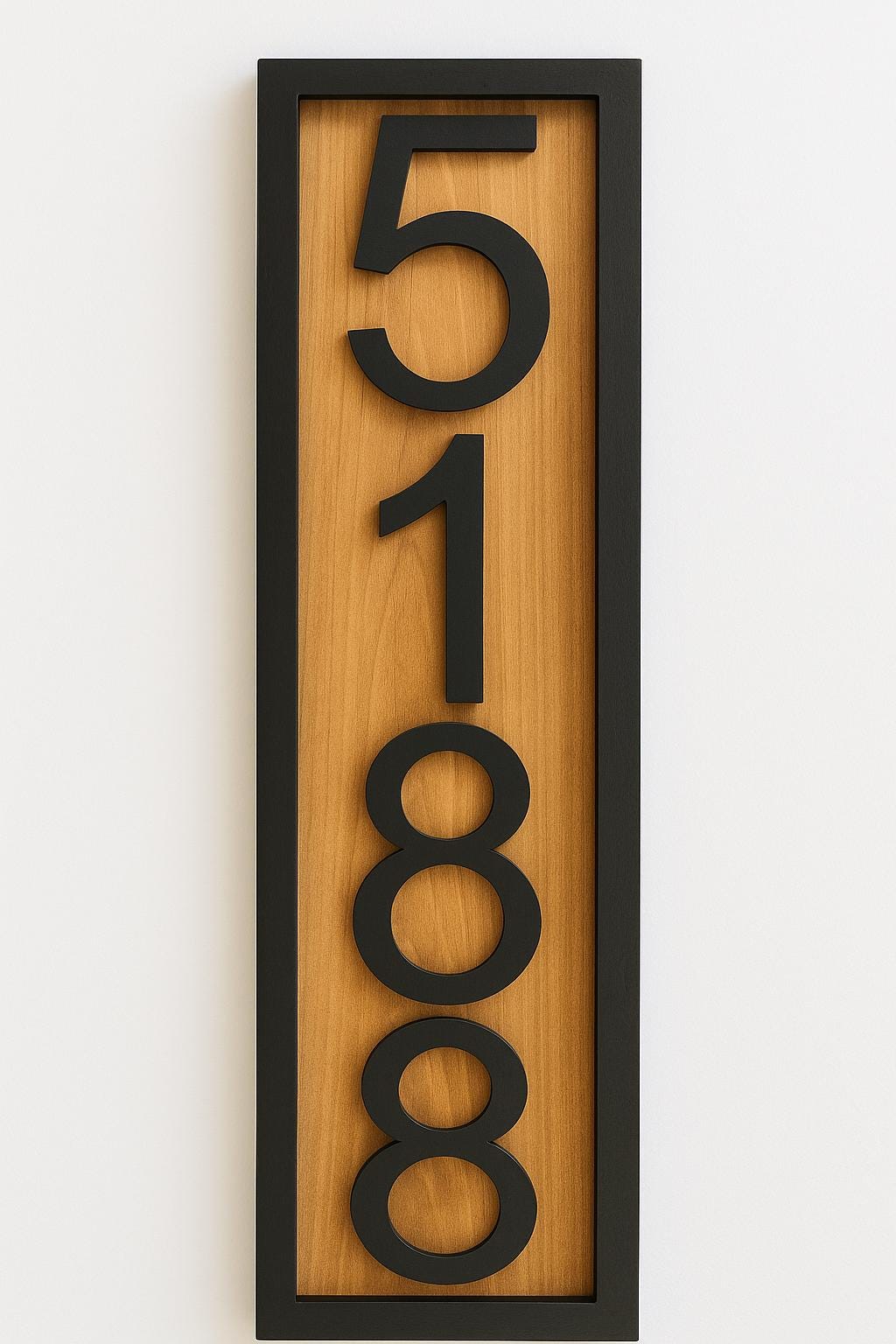 Custom Wood House Address Sign