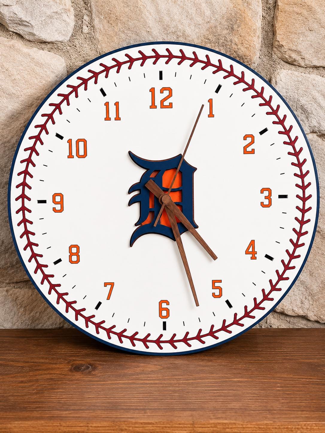 Detroit Baseball Wall Clock