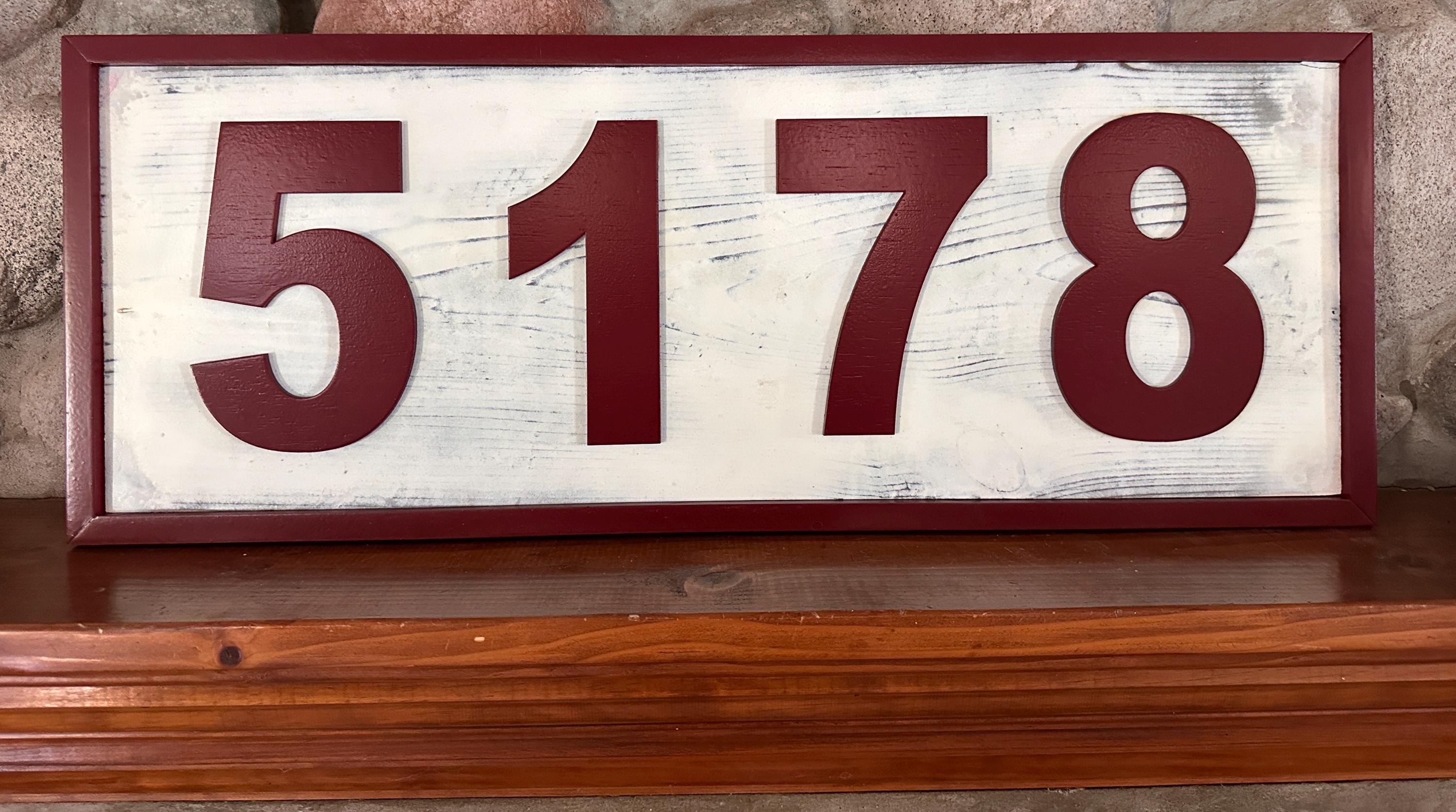 Custom Wood Address Sign — Painted