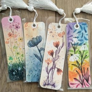 Floral Watercolor Bookmarks