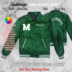 Custom Satin Letterman Jacket: Personalized Bomber Jacket
