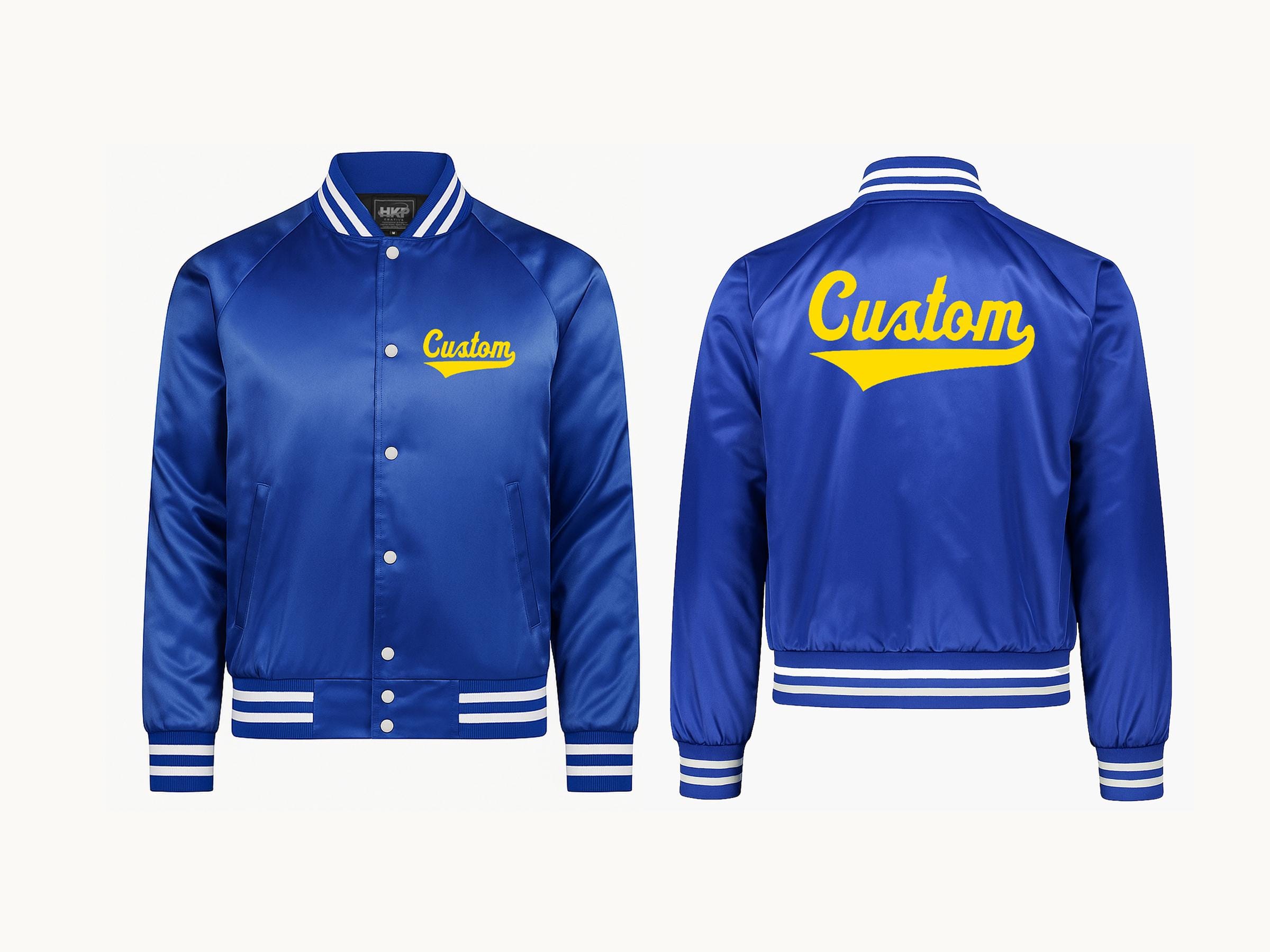 Satin Coaches Jacket Custom Custom Satin Varsity Jackets 100