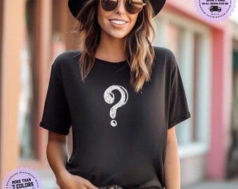 Question Mark Shirt, Skull Shirt, Funny Grammar Teacher Gift, Guys T-shirt, Unisex Softstyle Tee