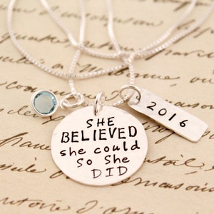 She believed she could so she did bar hotsell necklace
