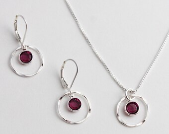 Amethyst Necklace: Sterling Silver February Birthstone Jewelry