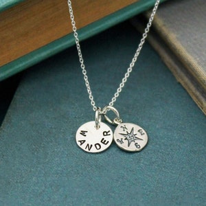 Not All Those Who Wander Are Lost Necklace Personalized Sterling Silver, Hand Stamped Jewelry Gift, Wander Box Gift Jewelry, Wanderlust