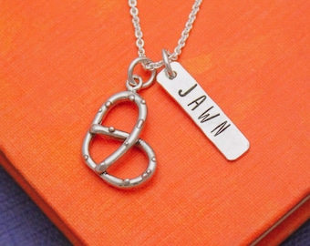 Philly Pretzel Jawn Necklace in Sterling Silver, Philadelphia PA Jewelry