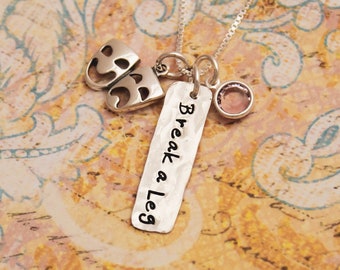Sterling Silver Theater Necklace: Personalized Comedy Tragedy Charm