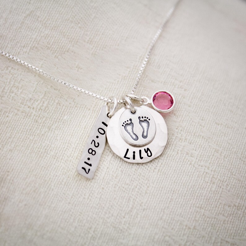 personalized baby necklace for mom