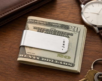 Silver Money Clip Personalized  Wedding Day Groomsmen Gift, Father’s Day
