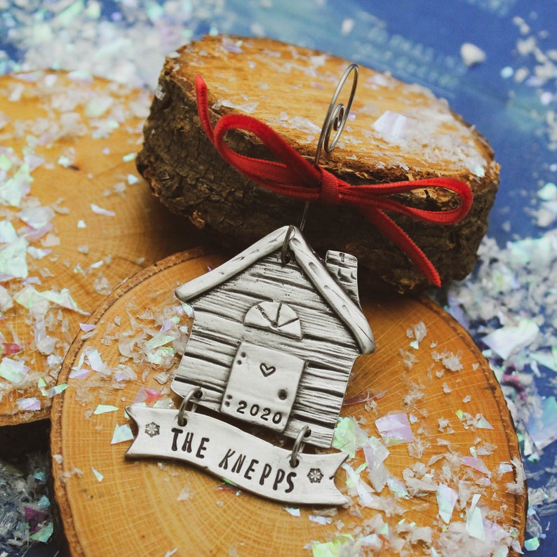 Log Home Cabin Christmas Ornament Personalized Cabin Etsy