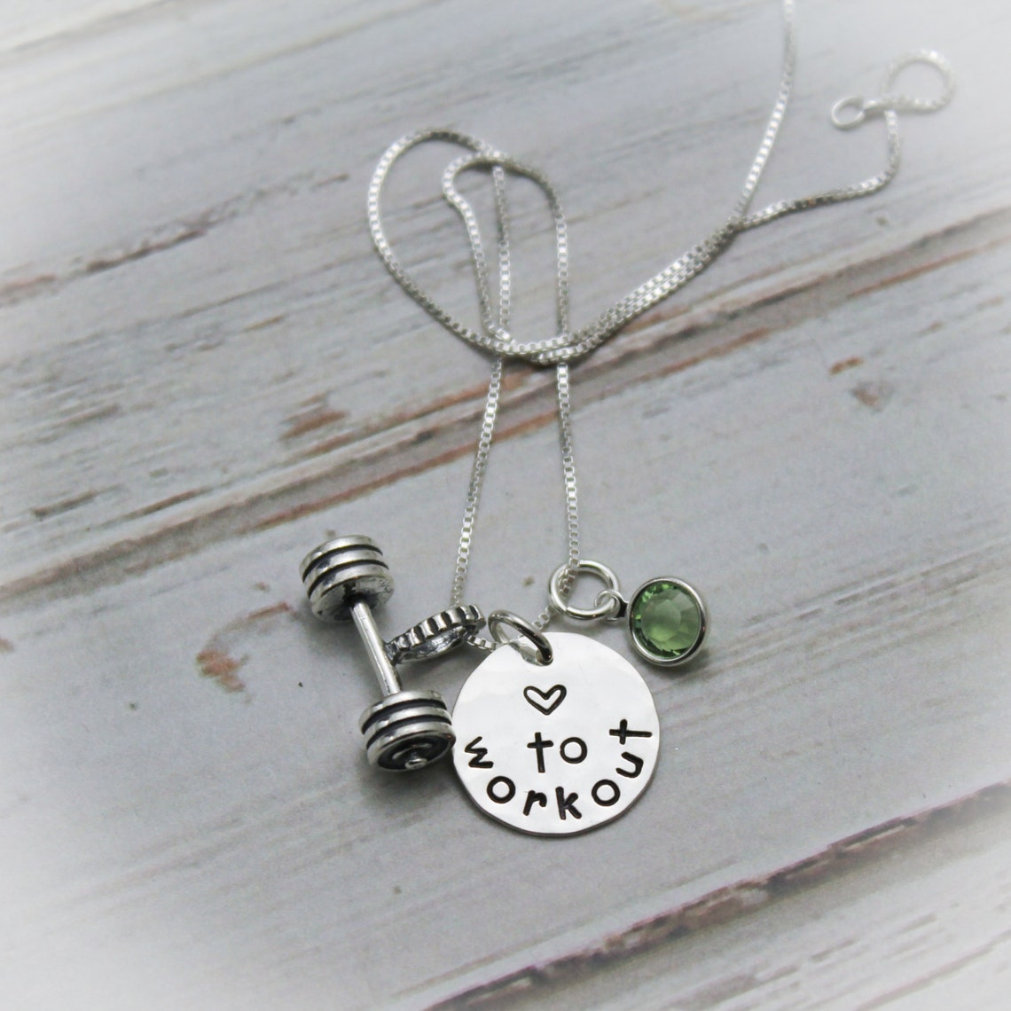 Love to Workout Sterling Silver Personalized Hand Stamped Etsy