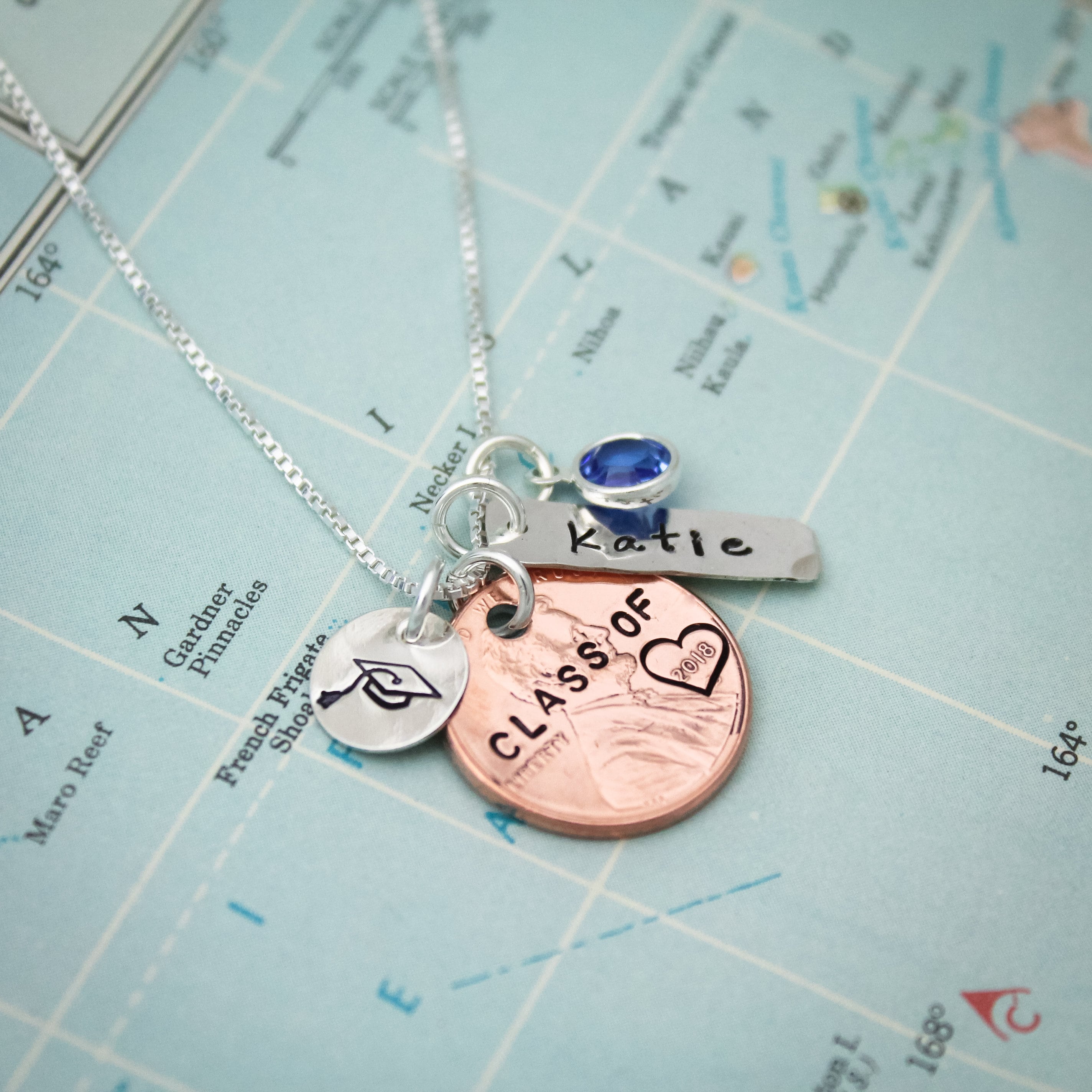 Lucky Penny Grad Necklace Graduate Gift 