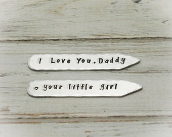 Personalized Collar Stays, Hand Stamped Collar Stays, Personalized Collar Stays, Groomsmen Gift, Father's Day Gift, Groom Gift, For Him Gift