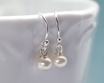 Sterling Silver Freshwater Pearl Earrings: Classic Bridesmaid Jewelry