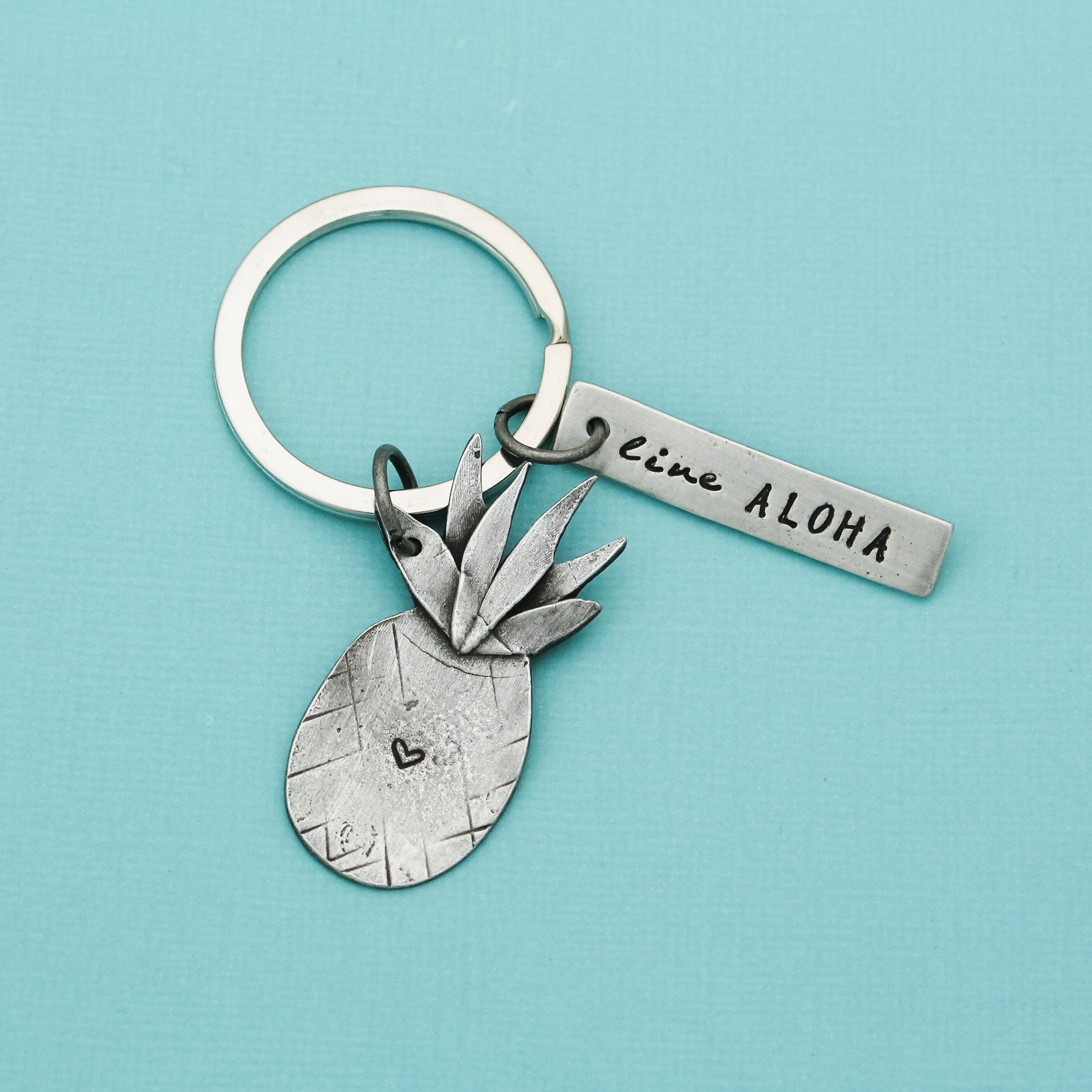 Live Aloha Key Chain Pineapple Keychain Hawaii Hawaiian Key Etsy