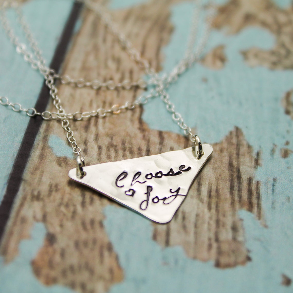 Choose Joy Necklace in Sterling Silver Etsy