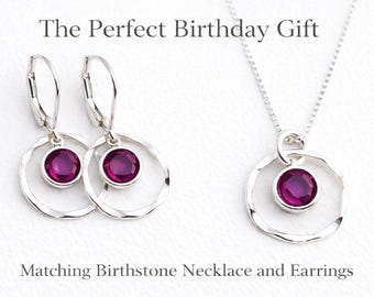 Amethyst Necklace: Sterling Silver February Birthstone Jewelry